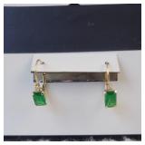 14k YG and Emerald Earrings