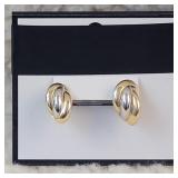 14k Two Toned Gold Earrings