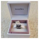 .925 Pandora "sleigh" charm - with box