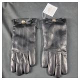 Coach Label Lined Gloves sz 8