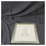 Picture (11x11) and 2 Metal Picture Holders