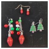 3pr Holiday Earrings