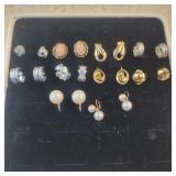 10 prs Clip on and Screw Back Earrings