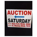 Ken Cole Auction Sign
