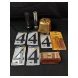 Box Lot of Miscellaneous Items - House Numbers,