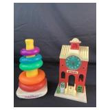Bradley 1970sToy clock fisher price ring toy