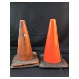 3 Traffic Cones (2 Stuck Together)