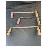 3-Vintage Wood Working Pull/Draw Knife Wooden