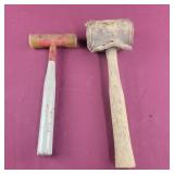 Rolled Leather and nylon mallets
