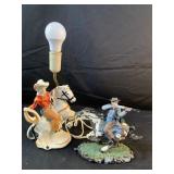 Old West Classic Cowboy figurine and lamp