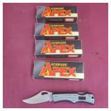 4 Shrade Apex Pocket Knives - new in box
