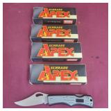 4 Shrade Apex Pocket Knives - new in box