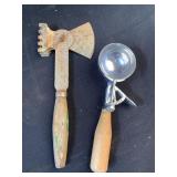 Vintage meat tenderizer/knife Vintage ice cream
