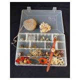 Craftbox of Jewelry and Ear Rings