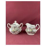Sugar and cream set Ironstone Yorkshire, English