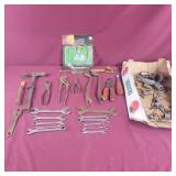 Box Lot of Tools - wrenchs, pliers, Sockets,