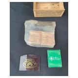 Vintage box of Salicylic acid and pocket mirror