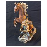 Horse and Cowboy Statue