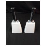 Two White Cowbells