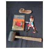 Box Lot of Tools + Snowman Ornament