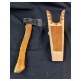 Hatchet & Wooden Boot Jack