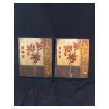 2 Home Decor Flower Wall Hangers