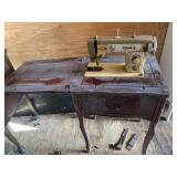 Vintage Fleetwood sewing machine  42Wx30Hx17D