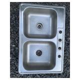 Stainless steel sink33Wx22Dx8H
