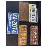 License plates WV-1986 NC-1965 Connecticut
