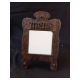 Wooden Sign with Tile Center