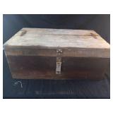 Vintage Wooden Trunk 31" Long × 17 " Depth × 13"