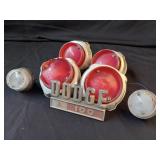 6 Vintage Car Taillights, Dodge 100 Car Ornament