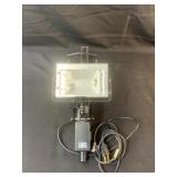 Portable lamp with extra plug on base 47" fully