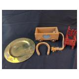 Wooden Wagon and Horseshoe + Clothespin Chair a