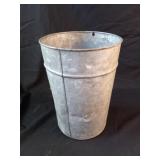 Tall Metal Bucket with Screws and Pieces Inside