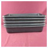 5 Plastic Tubs 19"x4.5"x10"