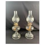 2-Vintage Anchor Hocking Hurricane Kerosene Oil