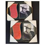2-John Wayne picture/plaque