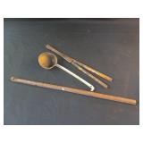Lot of Tool Pieces, Etc - Metal Bar, Ladle