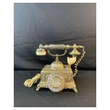 VINTAGE ART DECO ROTARY PHONE~( GOLD ) ILLINOIS