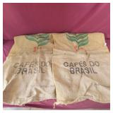 2 Cafes Do Brasil (Brazilian coffee bean) Burlap