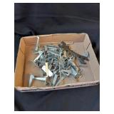 Box Lot of Metal Angle Pieces plus Wrench