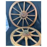 2-Decorative wagon wheels