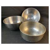 3 various size stainless steel Bowls