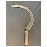 Antiques  Hand Sickle Scythe Rustic Metal Wood
