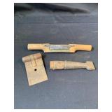 Vintage spoke shaver, primitive wedge, primitive