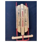 Radio Flyer Authentic Miniature Wooden Sled No.