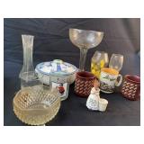 Glassware including Hadley May-Ware, coffee mugs