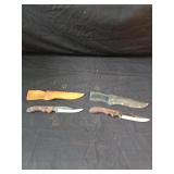 Two Hunting Knives with Belt Sheaths