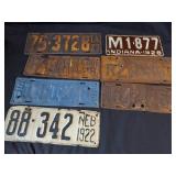 7 1920s License Plates